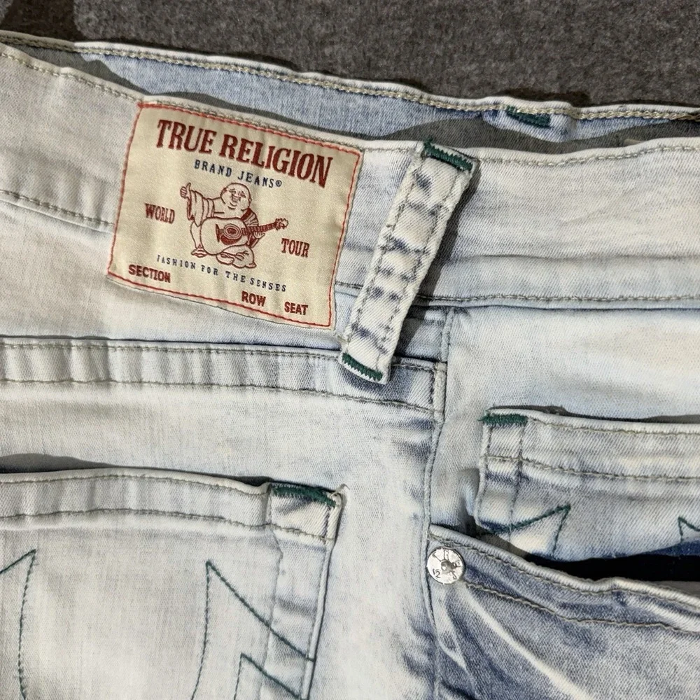 True Religion Ricky Relaxed Straight Jeans faded light wash denim SZ 30/32